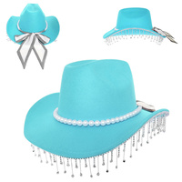 JEWELED FELT COWBOY HAT